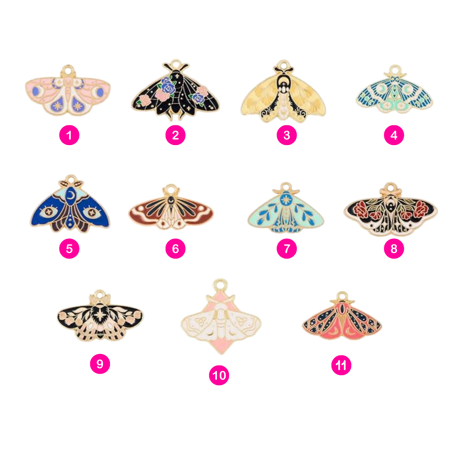 Moth Charm Collection