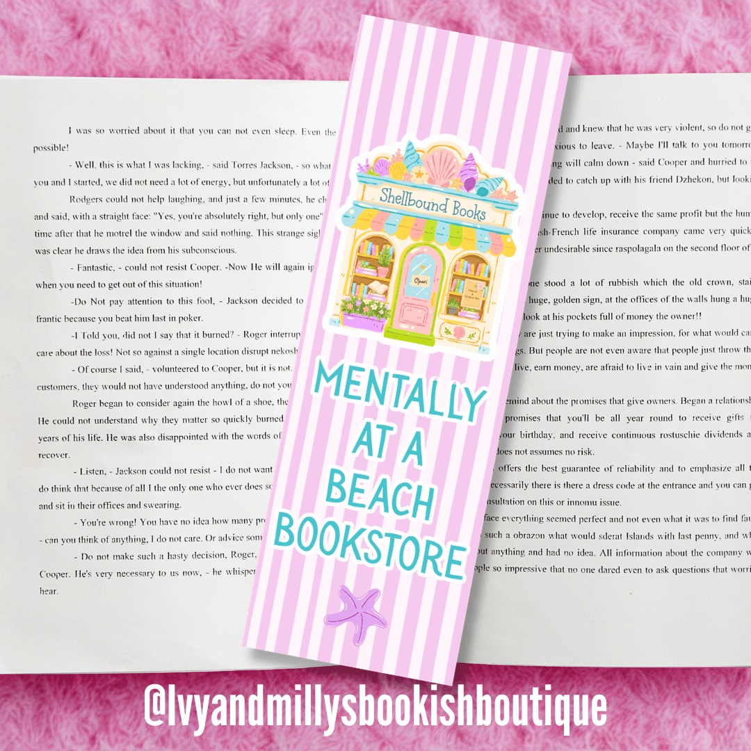 Beach Bookstore Bookmark