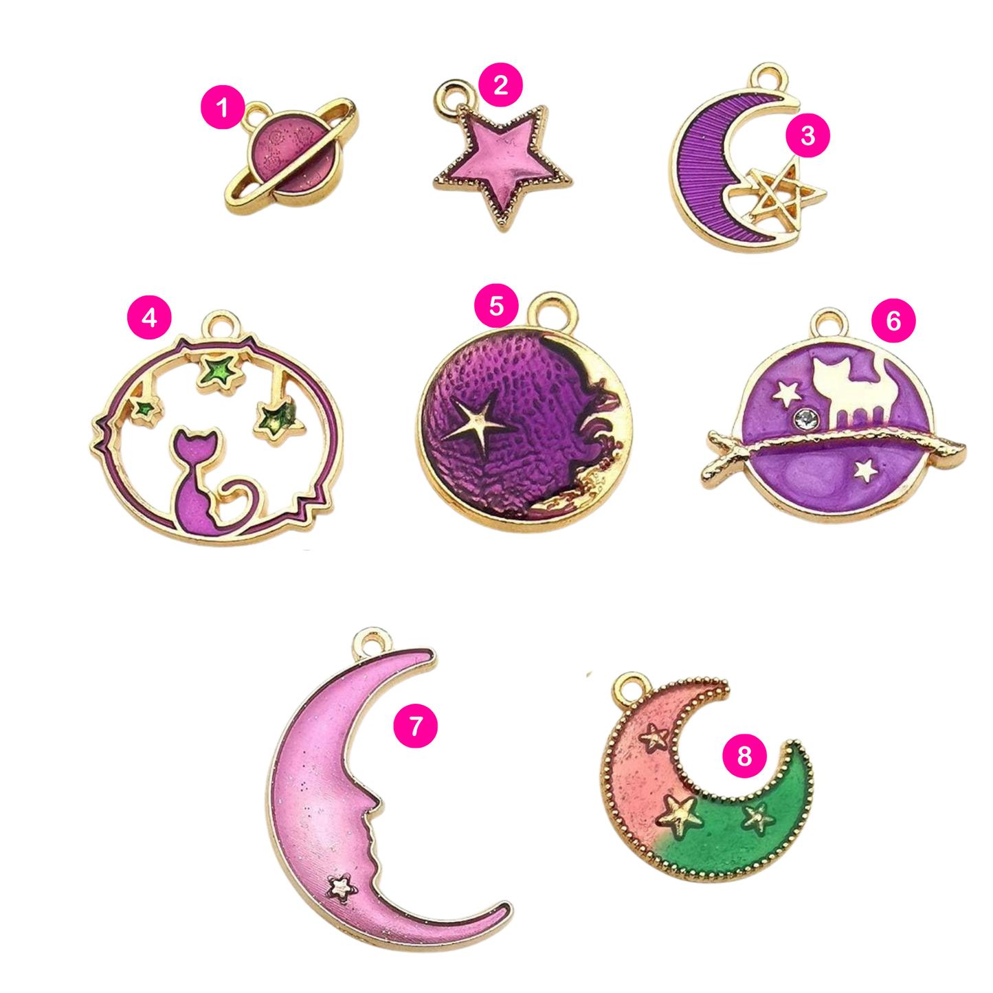 Purple Celestial Charm Collection