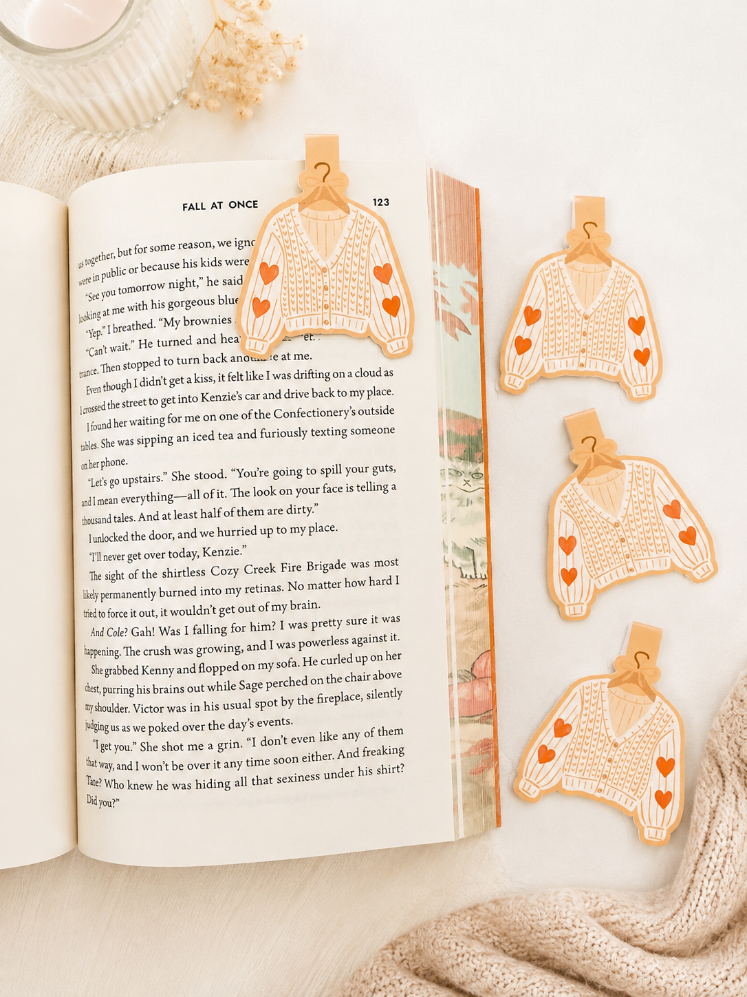 Fall Cardigan Magnetic Bookmark