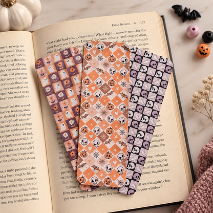 Checkered Halloween Trio