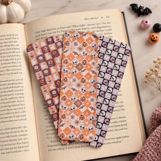 Checkered Halloween Trio